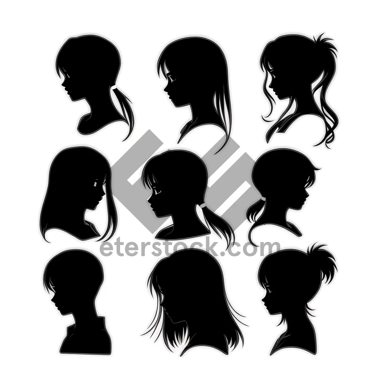 Picture of Black Man Cartoon Silhouette Collection - People Symbols