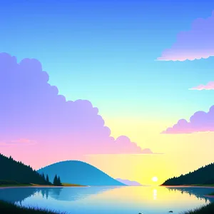 Dreamy Summer Sky Over Country Landscape