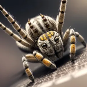 Golden Garden Spider - Close-up Wildlife Arachnid