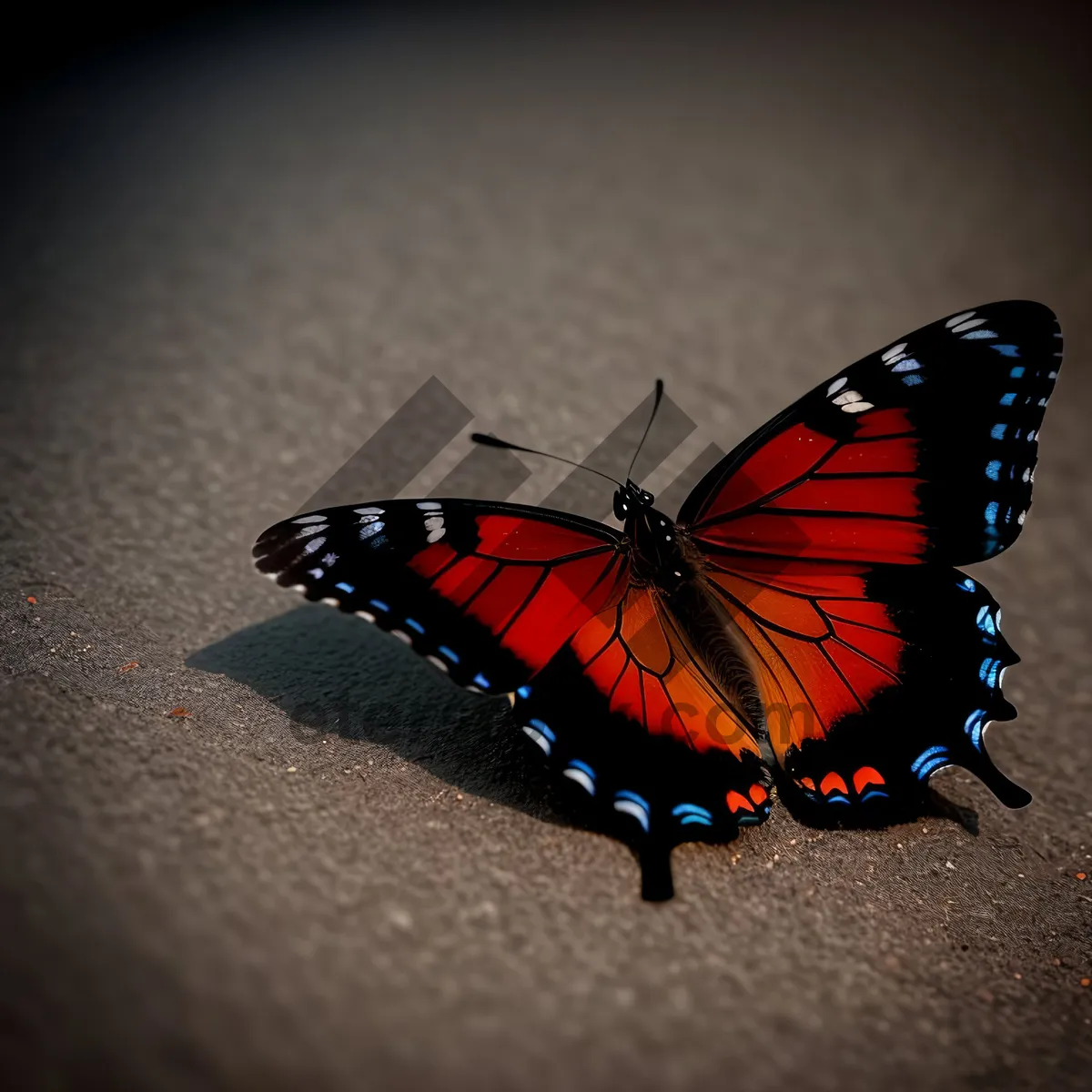 Picture of Vibrant Monarch Butterfly in Colorful Garden.