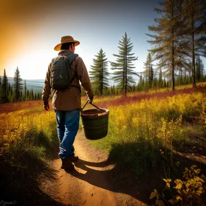 Active Farmer Enjoying Summer Outdoors