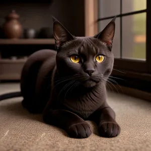 Cute Gray Tabby Kitty with Curious Eyes