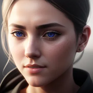 Beautiful Lady with Captivating Eyes and Stylish Fashion