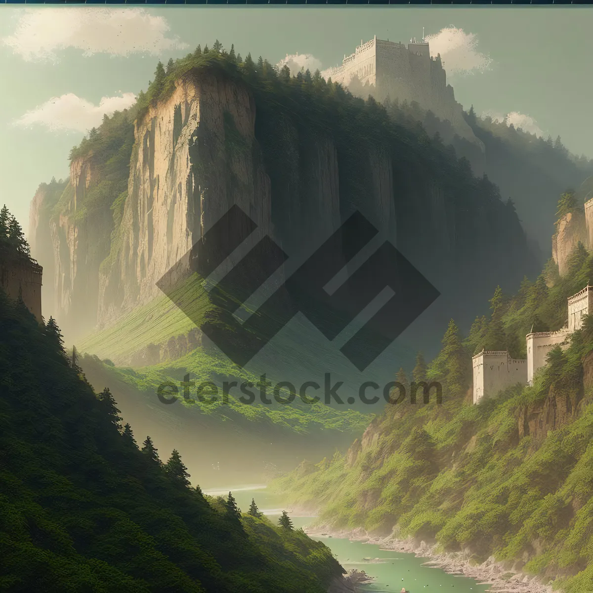 Picture of Stunning Cliffside View in Majestic Mountain Canyon