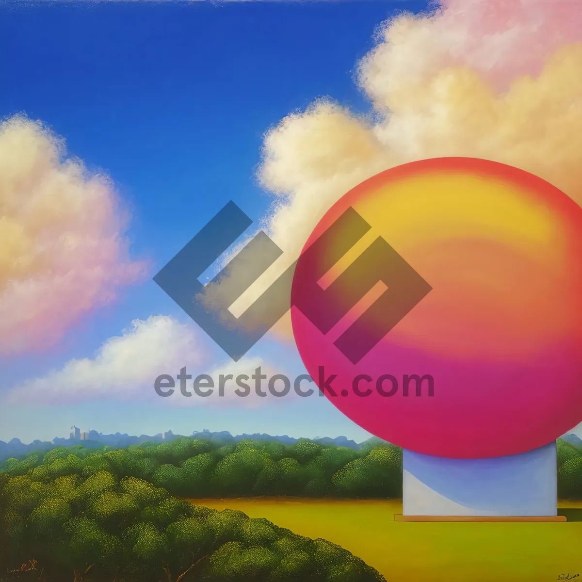 Picture of Colorful Balloon Fly High in the Sky