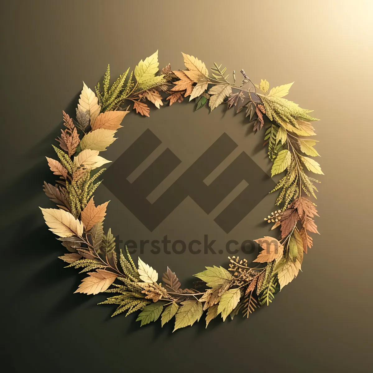 Picture of Holly Star Ornament: Golden Graphic with Artistic Design