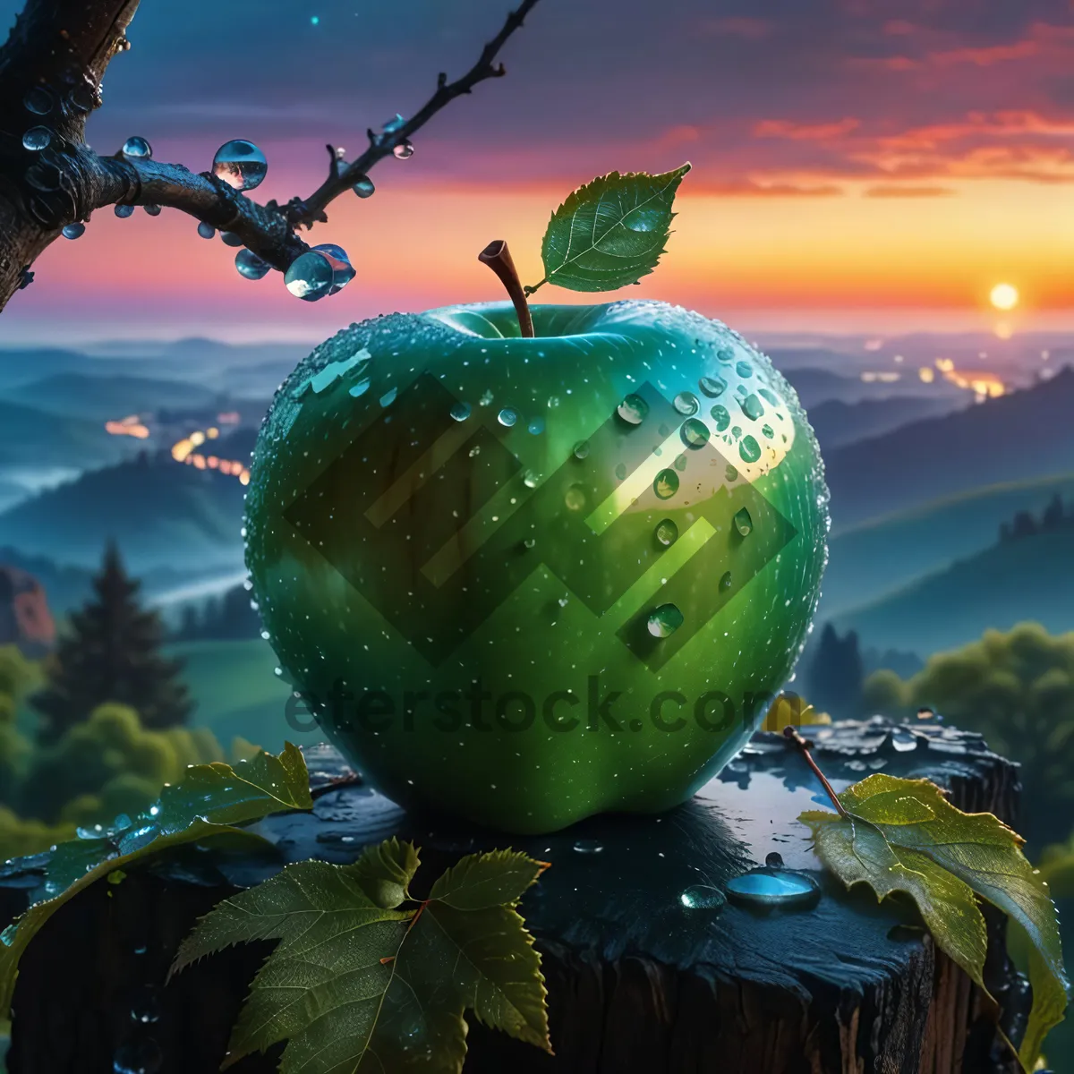 Picture of Winter Apple Ball Ornament Decoration for Holiday Celebration