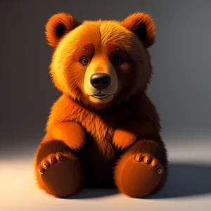 Fluffy Teddy Bear Love - Brown Plush Toy