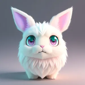 Fluffy Bunny Portrait - Cute and Adorable Easter Pet.