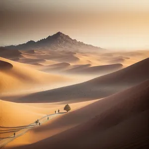 Sunset Over Moroccan Sand Dunes