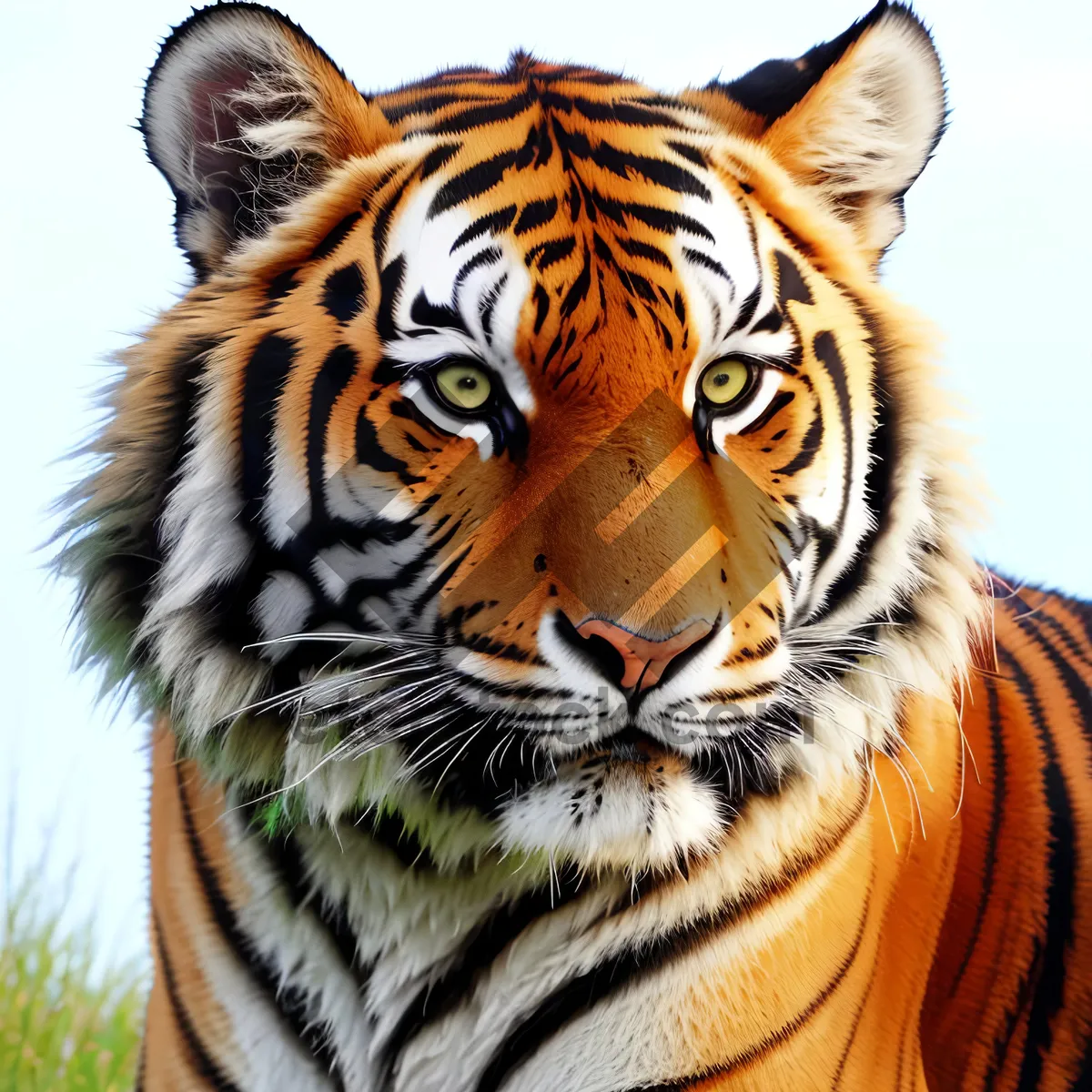 Picture of Fierce Striped Jungle Cat on Safari