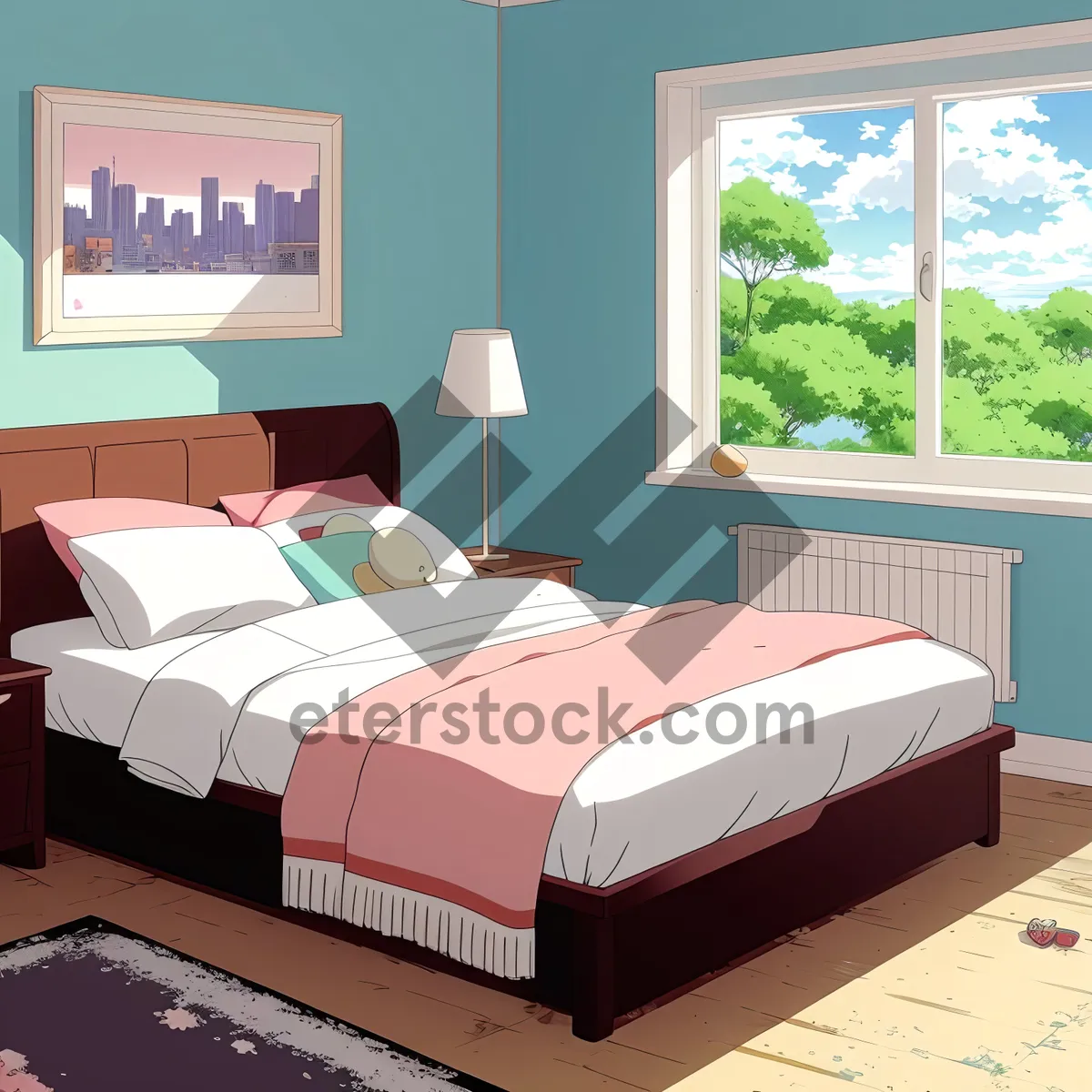 Picture of Luxurious Bedroom Retreat: Comfortable, Modern, and Stylish.