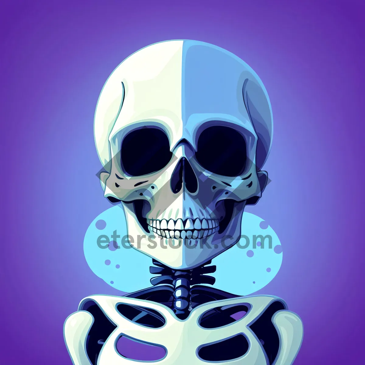 Picture of Horror Pirate Cartoony Skull of Death