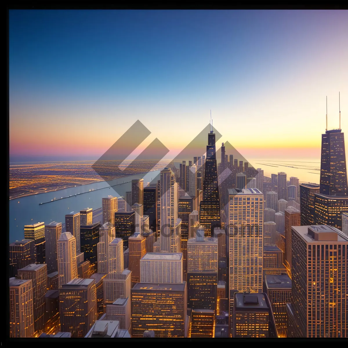 Picture of City Lights: Majestic Urban Skyline at Night