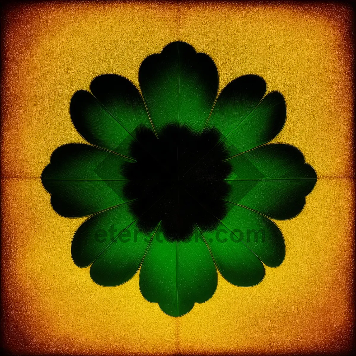 Picture of Yellow Sunflower Petal on Floral Ventilator