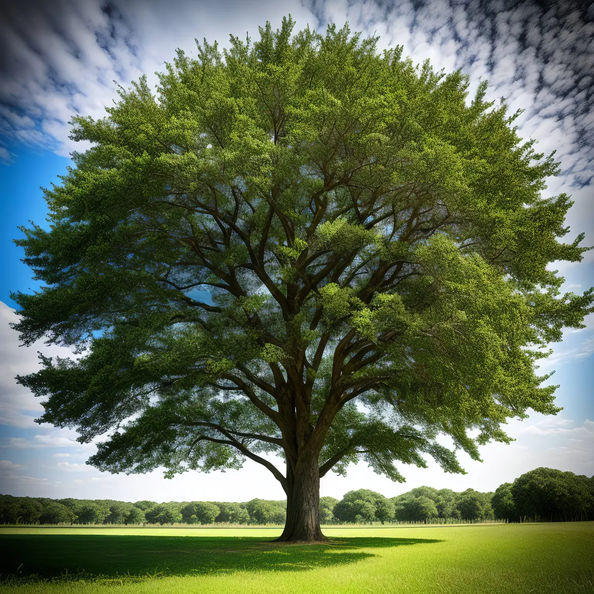 Picture of Enchanting Woodland Serenity Under Sunny Skies