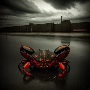 Crustacean Arthropod: Spiny Lobster on Backboard