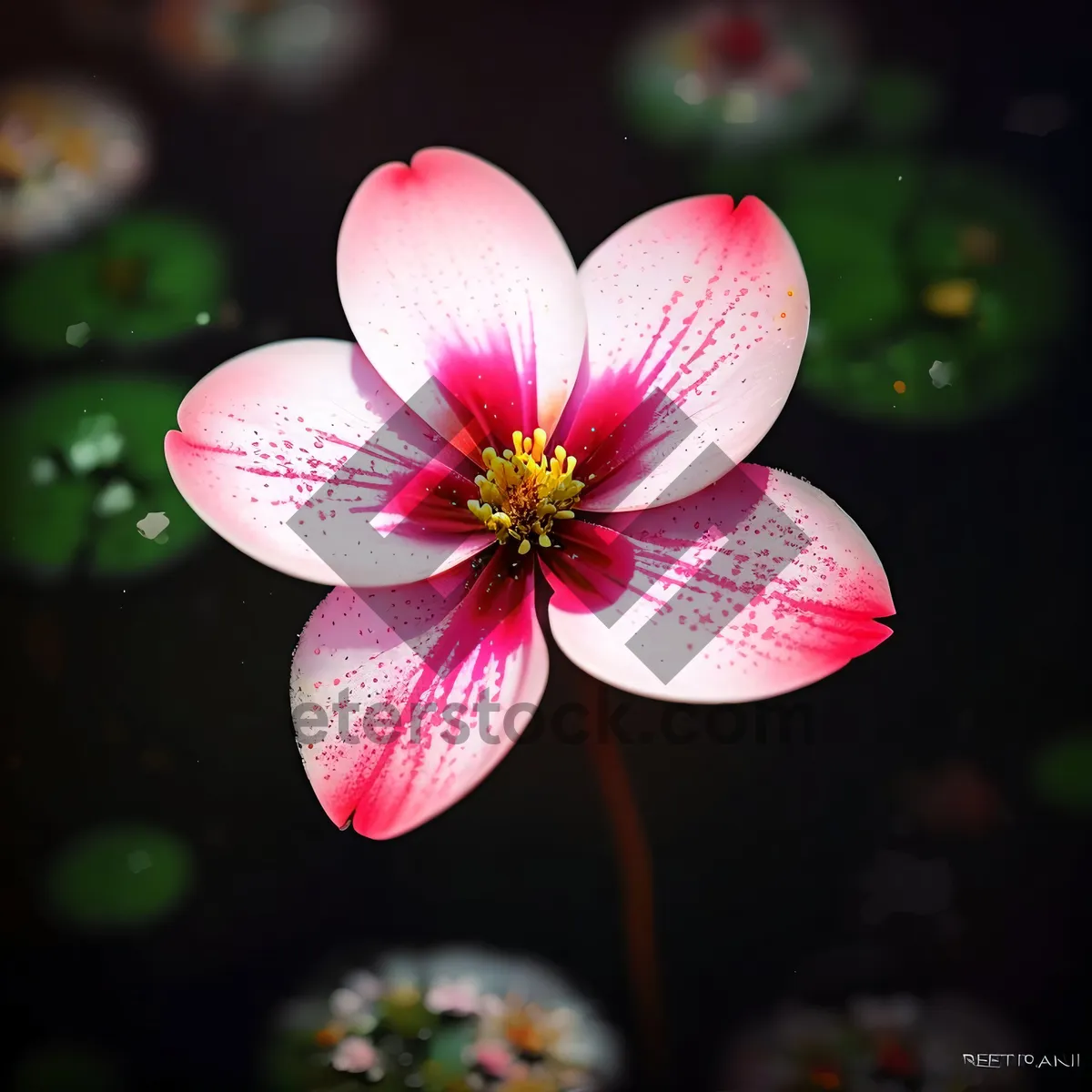 Picture of Blooming Pink Petals in Summer Garden