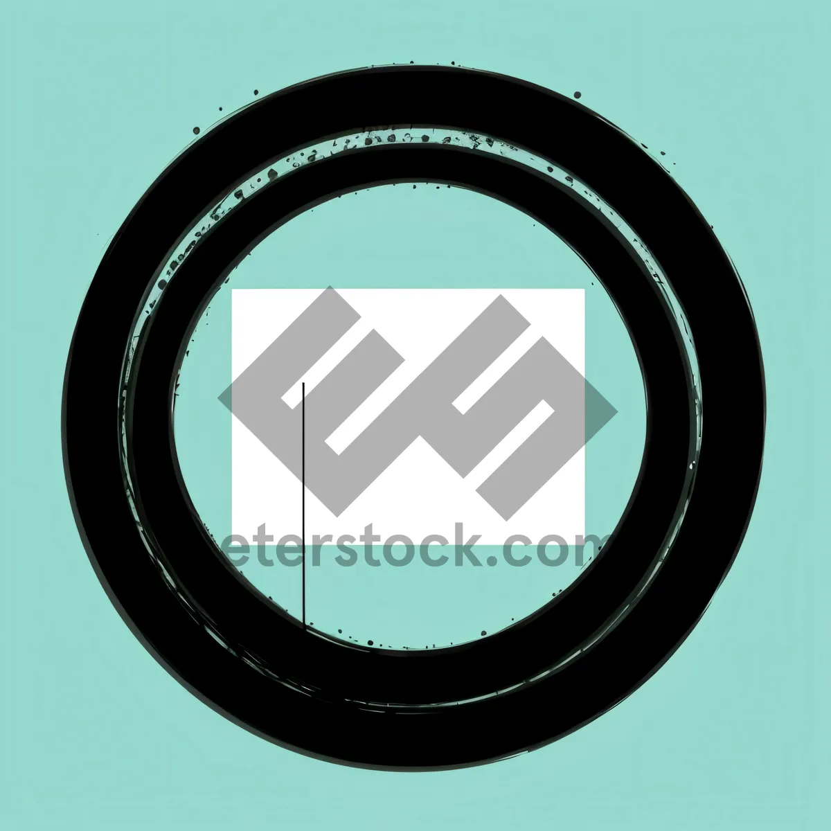 Picture of Shiny Black Seal Fastener Symbol - 3D Restraint Icon