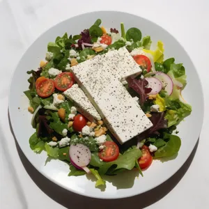 Fresh Gourmet Plate of Healthy Vegetarian Salad