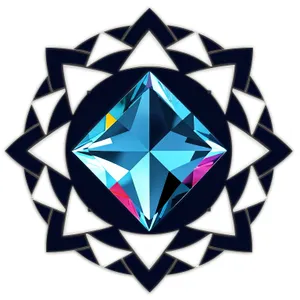 3D Gem Icon with Symbolic Design