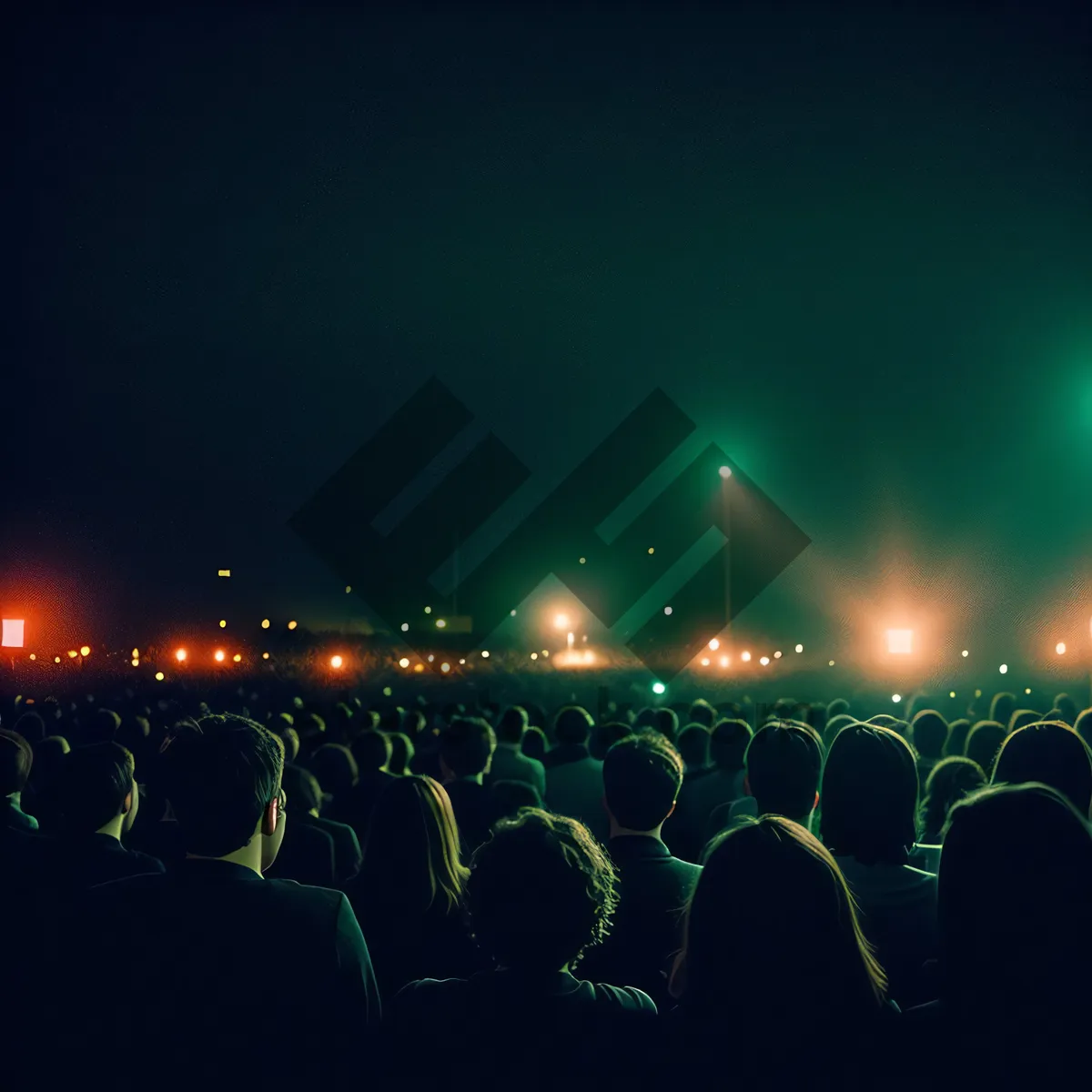 Picture of Nighttime Laser Show with Spectacular Lighting Effects