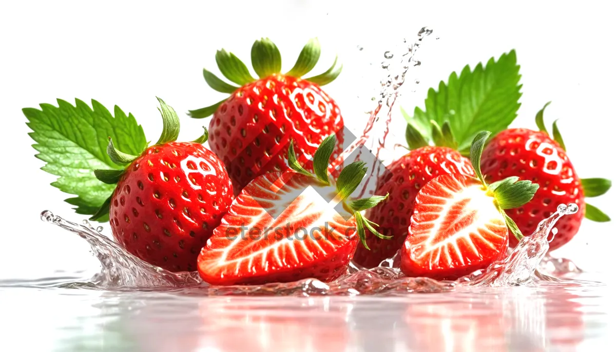 Picture of Juicy Strawberry Closeup - Refreshing and Healthy Fruit Option