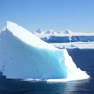 Majestic Arctic Glacier in Winter Wonderland