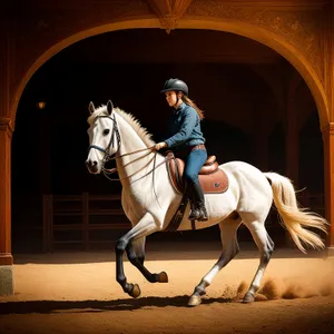Equestrian Stallion: Majestic Thoroughbred Riding Teacher