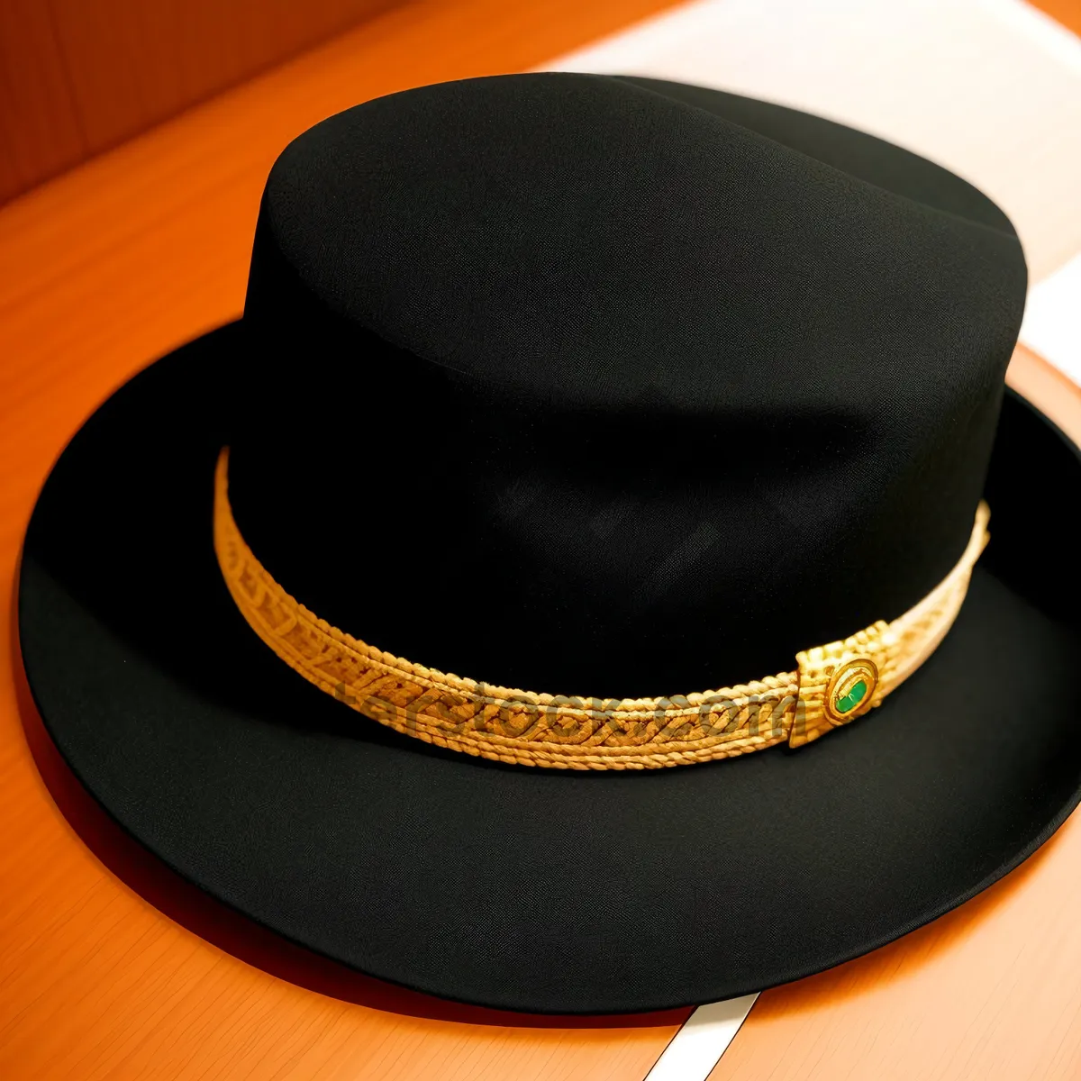 Picture of Stylish Black Cowboy Hat: A Fashionable Headdress for a Classic Western Look