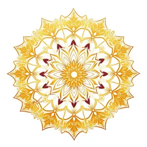 Ornate floral arabesque pattern with star symbol