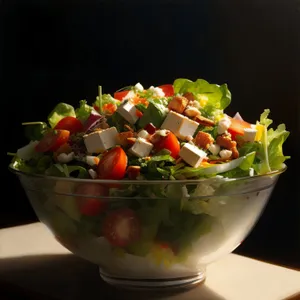 Fresh and Healthy Vegetable Salad Bowl