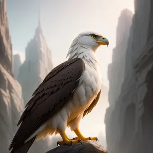 Majestic Falcon Soaring in Sky