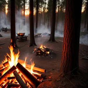 Blazing Warmth: Fiery Flames Ignite a Vibrant Heat