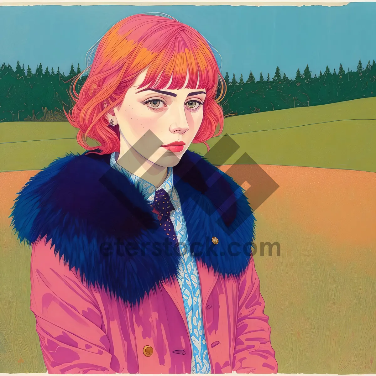 Picture of Smiling young woman in fashionable sunglasses