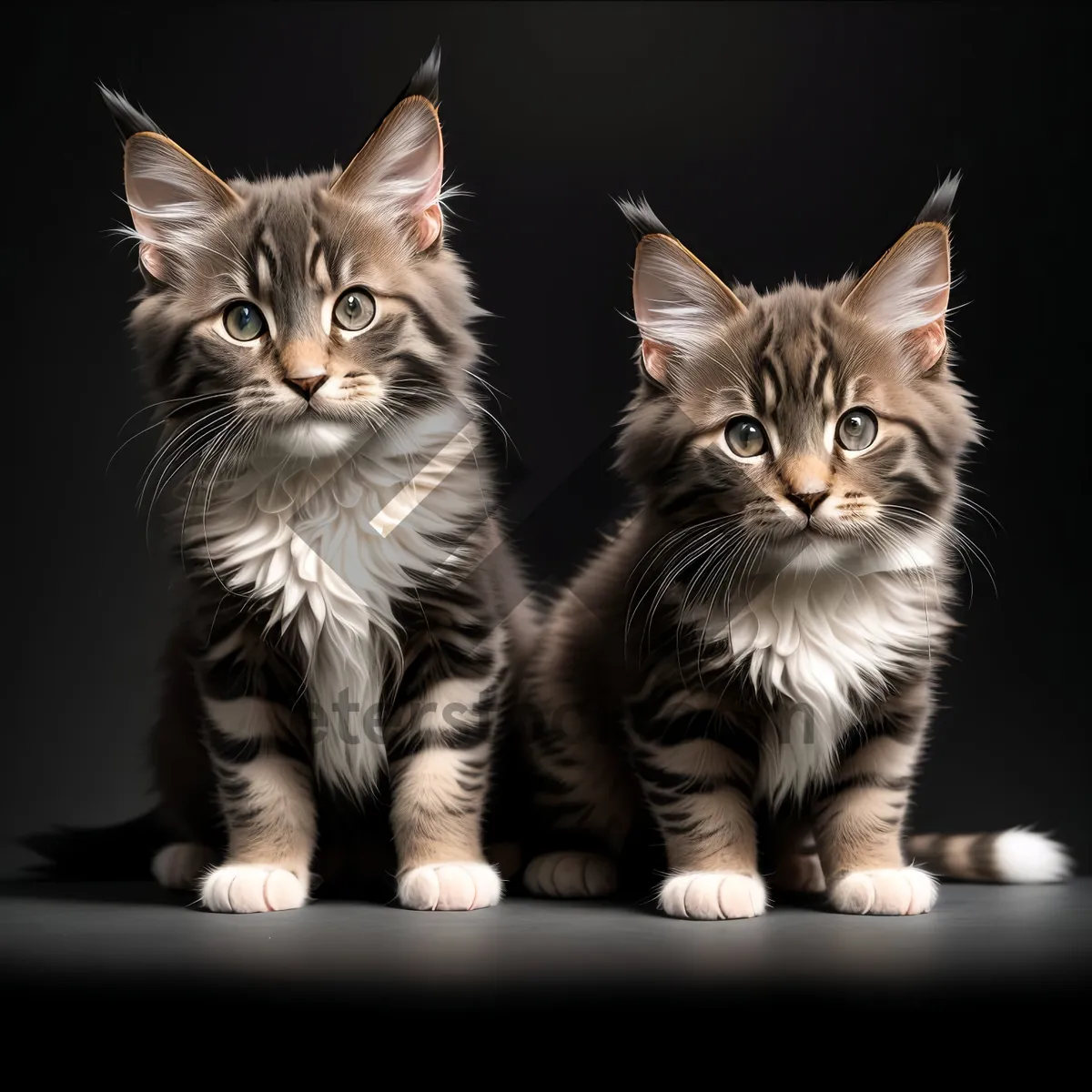 Picture of Adorable Tabby Kitten with Whiskers and Curious Eyes