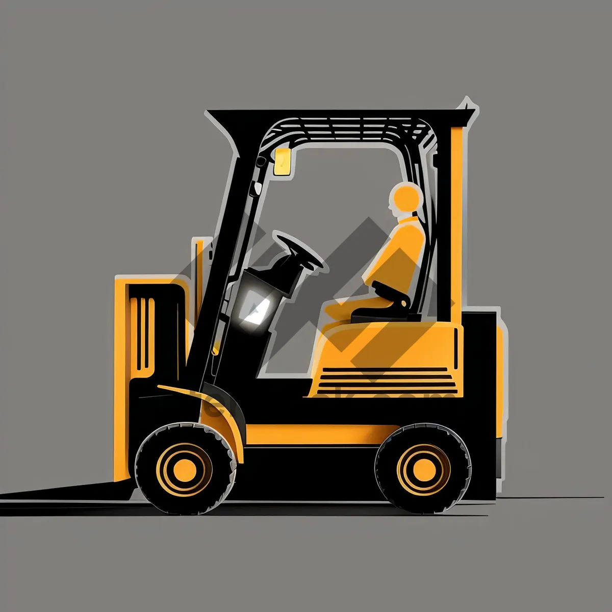 Picture of Versatile Forklift Transporting Cargo on Wheels