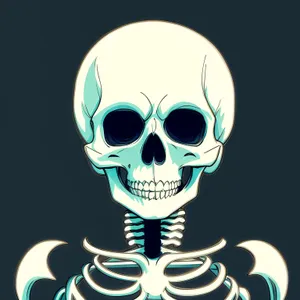 Pirate Skull Cartoon - Spooky Anatomy of Death