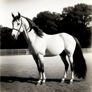 Graceful Equine Vaulting on Brown Stallion