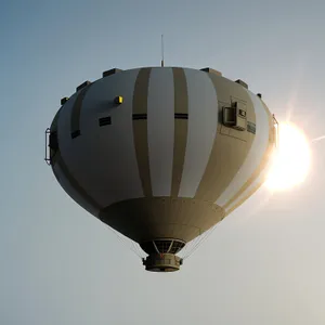 Colorful Hot Air Balloon Soaring Through the Sky