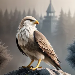 Bold Falcon Soaring Through the Sky