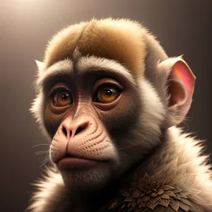 Primate Baby Gibbon - Captivating Wildlife Face