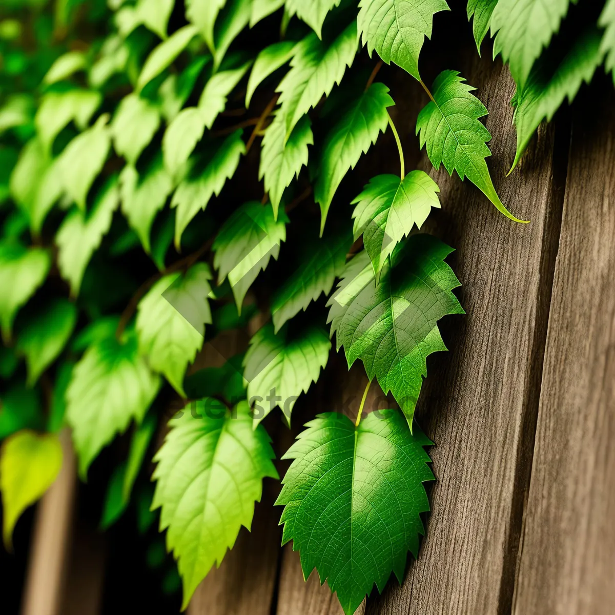 Picture of Lush Green Foliage in a Serene Forest