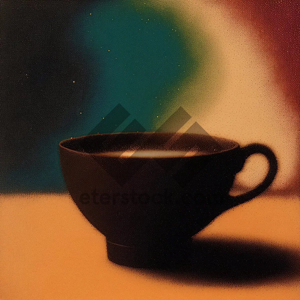 Picture of Steaming Cup of Morning Coffee on Saucer