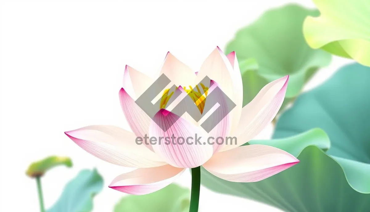 Picture of Colorful Lotus Flower Bloom in Spring Decoration