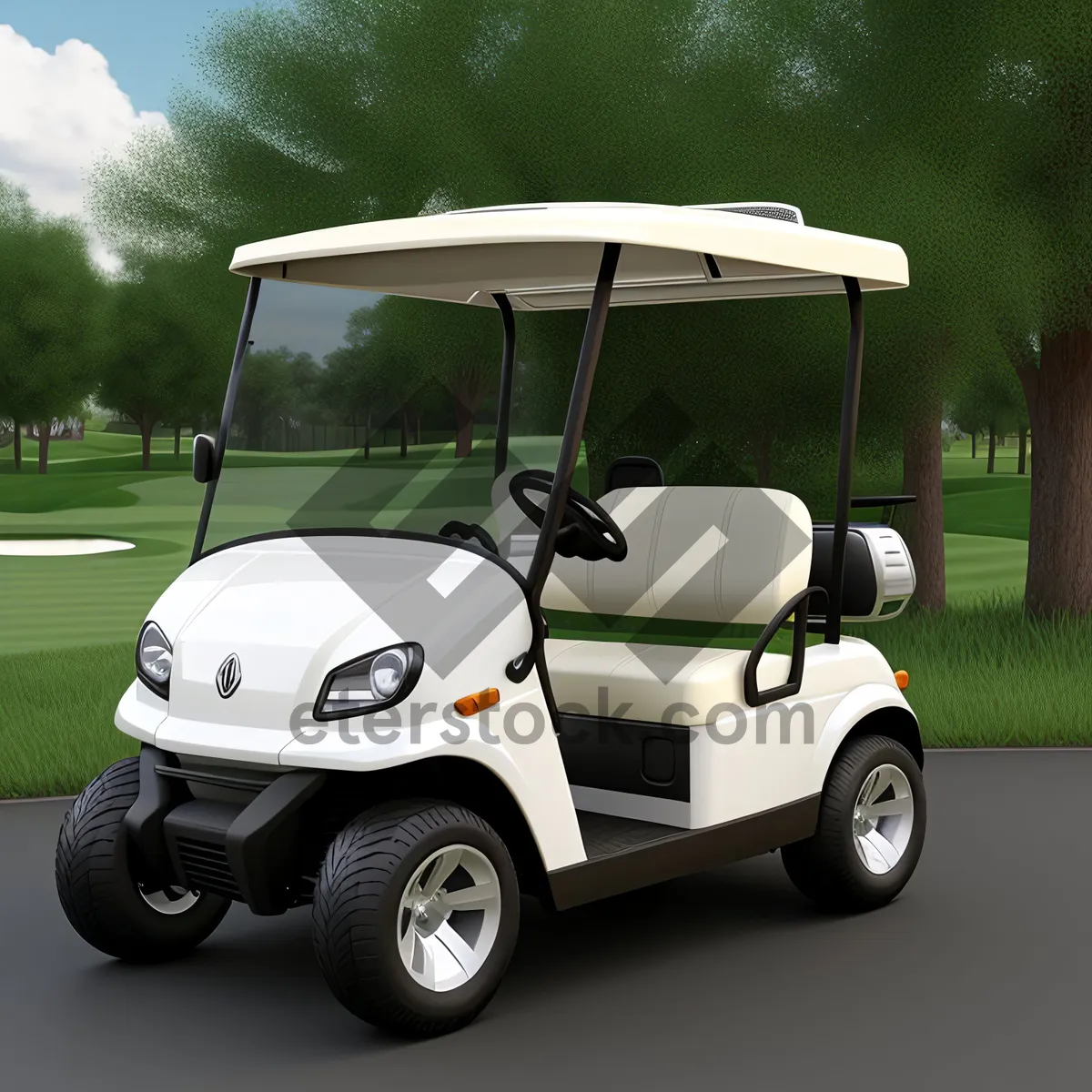 Picture of Golf Cart on the Green: Perfect for A Day on the Course