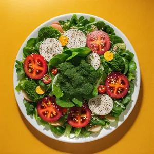Plate of Fresh Mixed Berries and Strawberry Salad