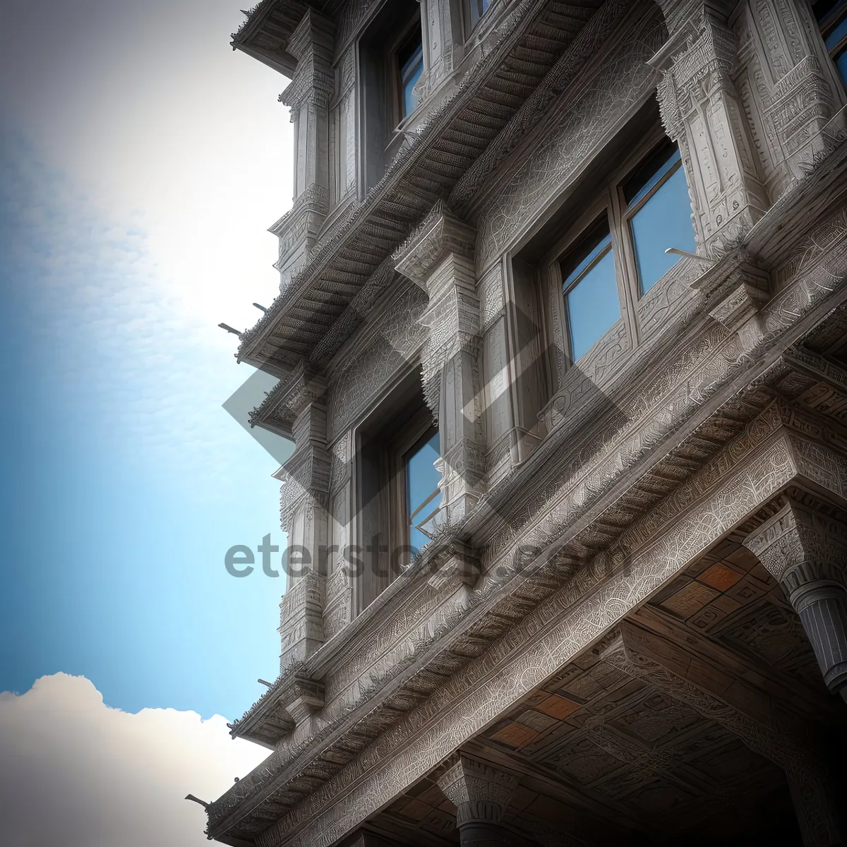 Picture of City Cathedral Tower Against Sunset Sky