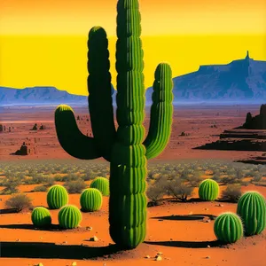 Saguaro Silhouette at Desert Sunset