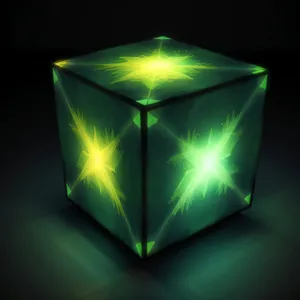 Futuristic cosmic gem shape light laser design